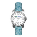 Women's Pedre Contempo watch with blue croco-grain strap